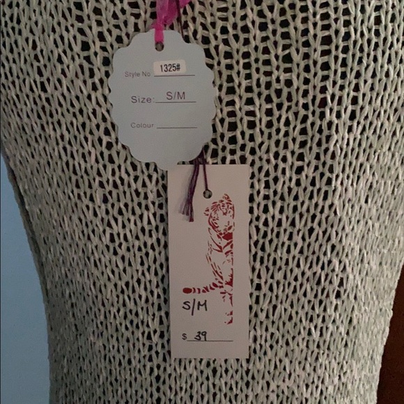 Pistachio green sleeveless sweater tunic - Picture 4 of 4